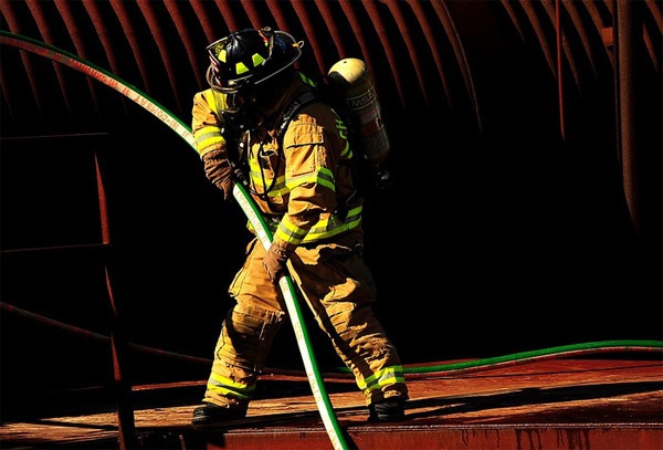 firefighter in gear