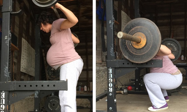 Squatting 28 days before delivery