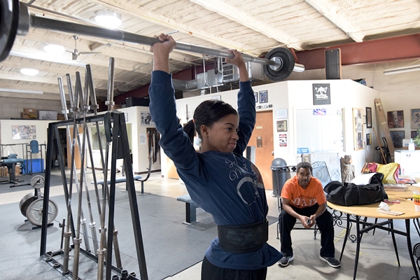 teenage track athlete training to get strong