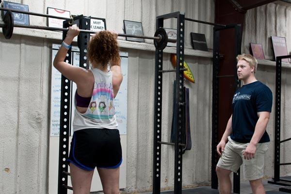 chase coaching a barbell press