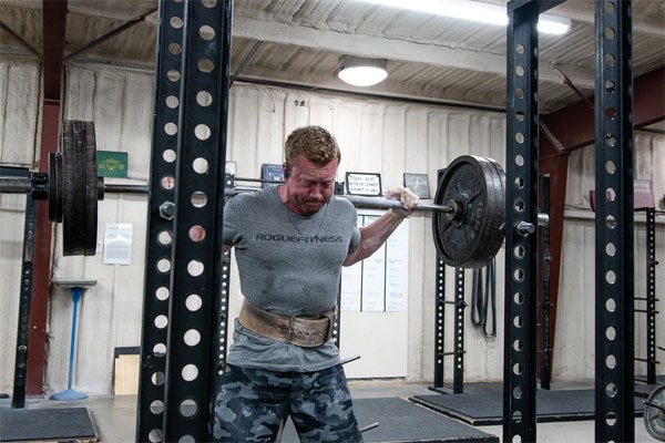 top of a barbell squat