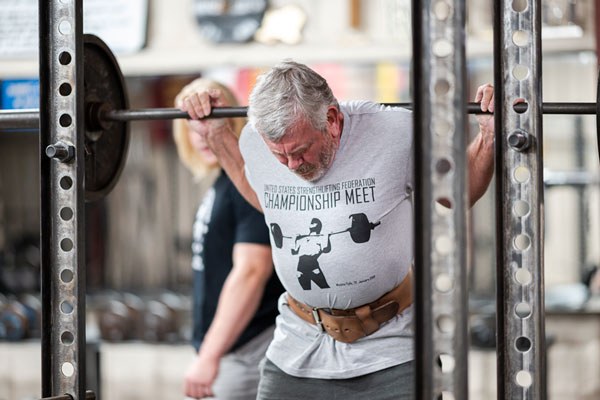 getting under a heavy barbell squat