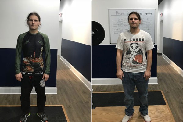 kendall before and after strength training frontal view