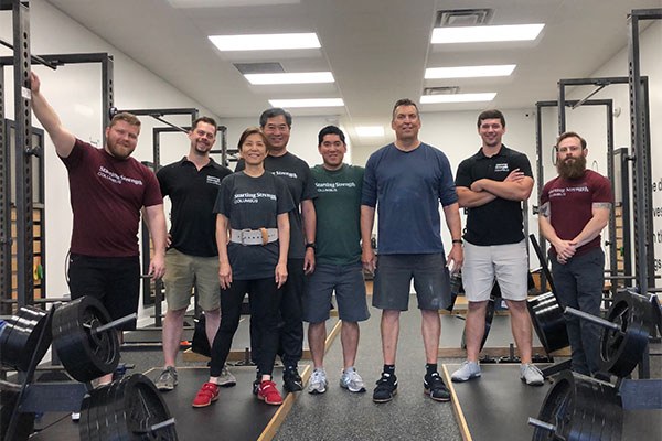 group picture of the 7 am saturday class at starting strength columbus