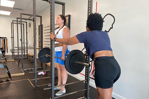 taylor training her pull to improve strength at starting strength oklahoma city