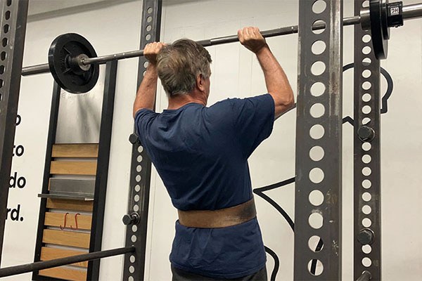 greg presses 100 for 5 singles at starting strength boston