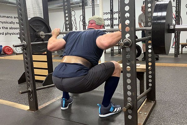 paul squats 3 plates at starting strength boston