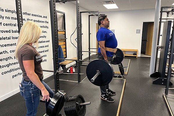 kumar locks out a deadlift at starting strength cincinnati