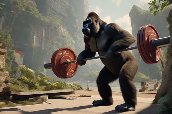 barbell training gorilla because obviously