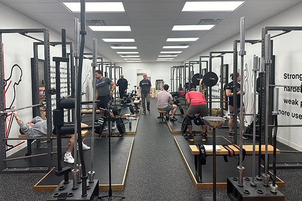 gym racks full at starting strength atlanta early morning session
