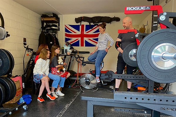 group photo garage gym