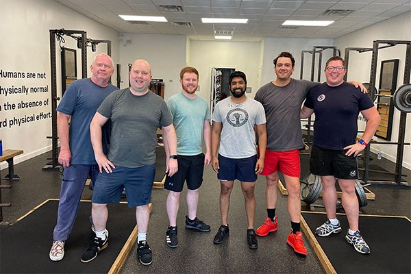 group photo of starting strength houston's thursday evening session