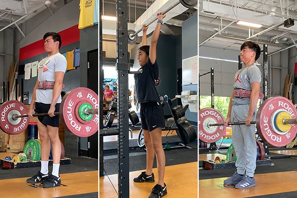 collage of siblings training at testify strength and conditioning in omaha