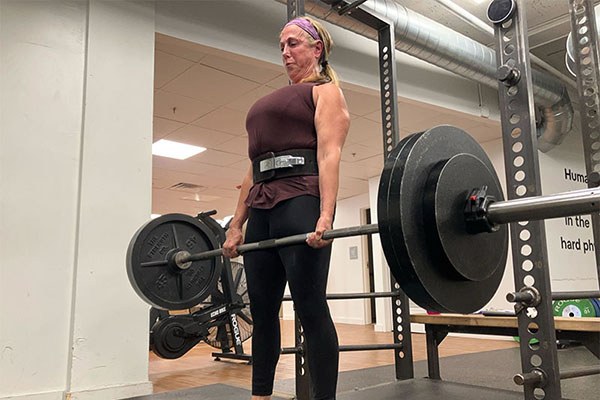 claudia finishes a pr deadlift of 275