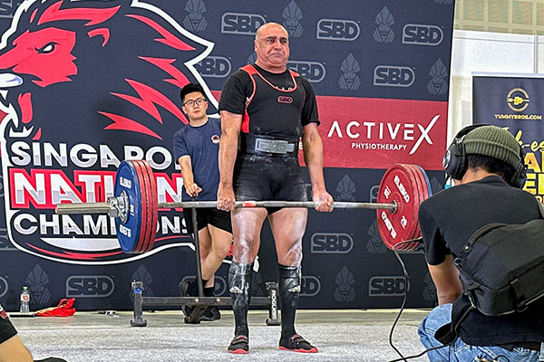 raj locks out a national record deadlift in singapore