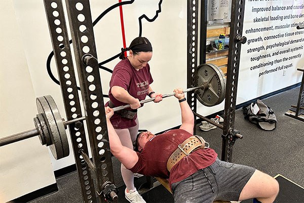 mike and audrey on the bench press