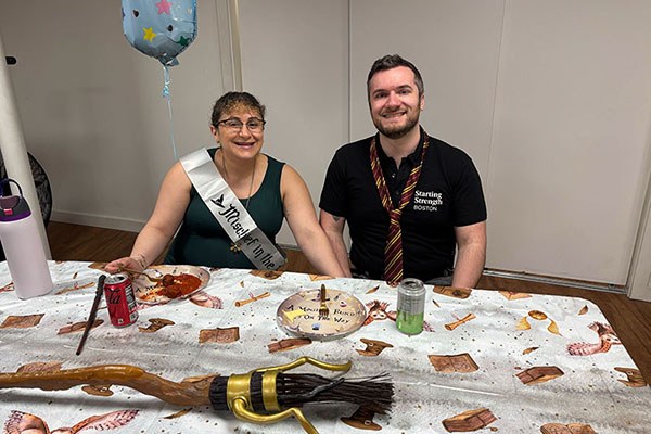 michael and rebecca at their baby shower
