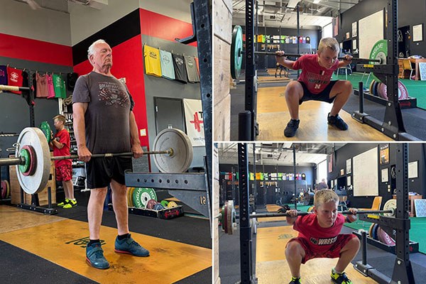 family deadlifts and squats at testify strength