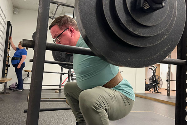 ben at the bottom of a pr squat