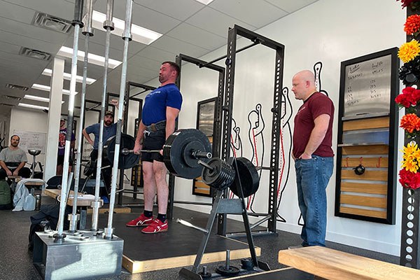 luke locks out a deadlift