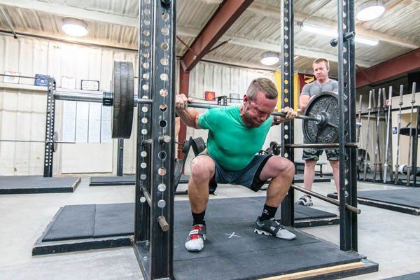 a lifter trains