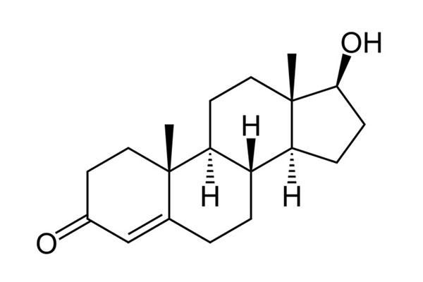 testosterone molecule schematic