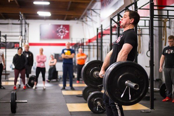 jake at the top of a power clean