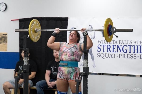 charity hambrick presses in competition