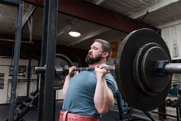 bottom position of a barbell press