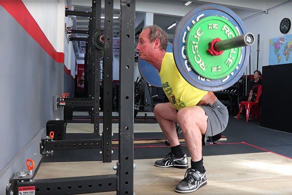 steve miller squatting at hygieia strength