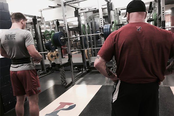 jim steel coaching in the weight room