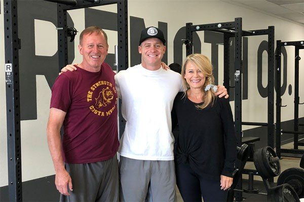 grant broggi and parents at starting strength affiliate gym the strength co