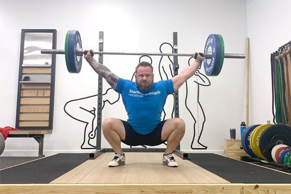  josh wells racking a snatch starting strength houston