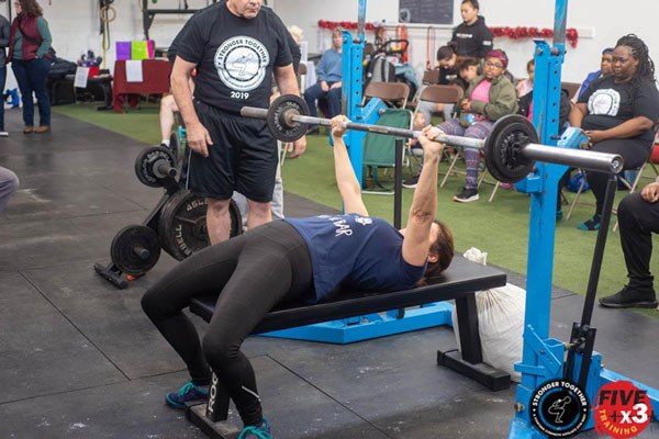 bench press at stronger together meet