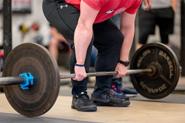 deadlift position just off the floor