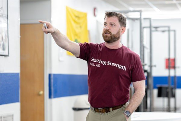 brent carter teaching at a starting strength seminar