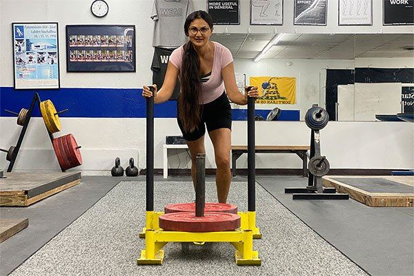 pushing the prowler for conditioning