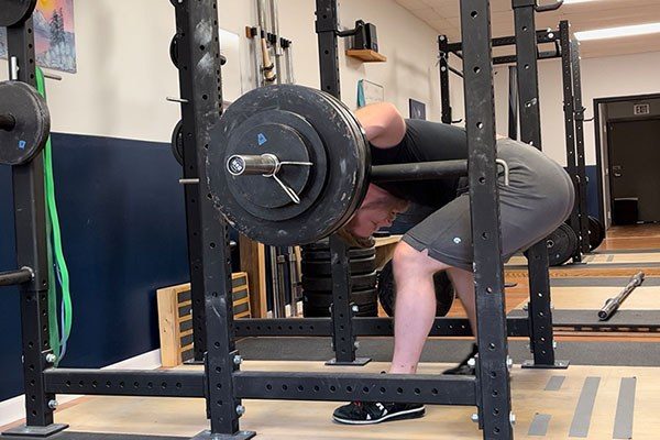 failing a squat in a power rack