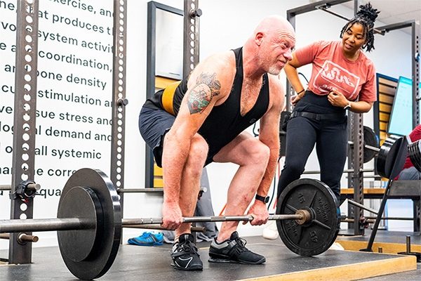 kyle preparing to deadlift at starting strength oklahoma city