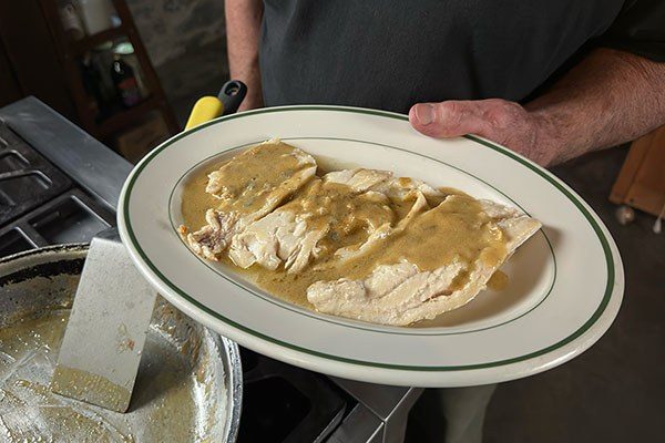 haddock with blue cheese sauce