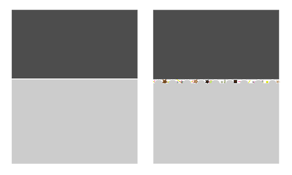 Ridges allow the accumulation of slippery buildup