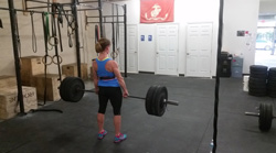 Linda Kephart deadlifts 220 x 5