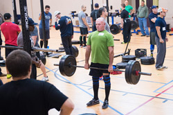 Lt Eric Ernst warms up the deadlift