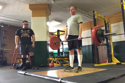 Dr. Bill Sweeney deadlifts 185