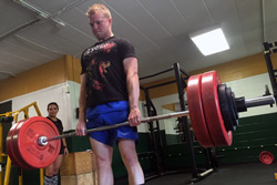 Brandon Fandel deadlifts 300 lbs