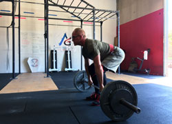 Eric sets up for his deadlift